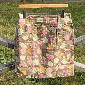Floral mini skirt from Anthropologie